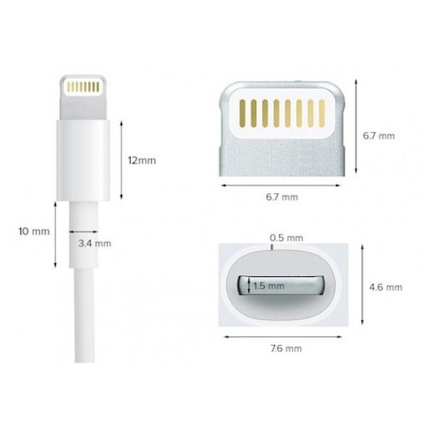 Cáp sạc Lightning Chuẩn Foxcom cho iPhone 7(Trắng) – Cáp Xuất Nhật 8ic