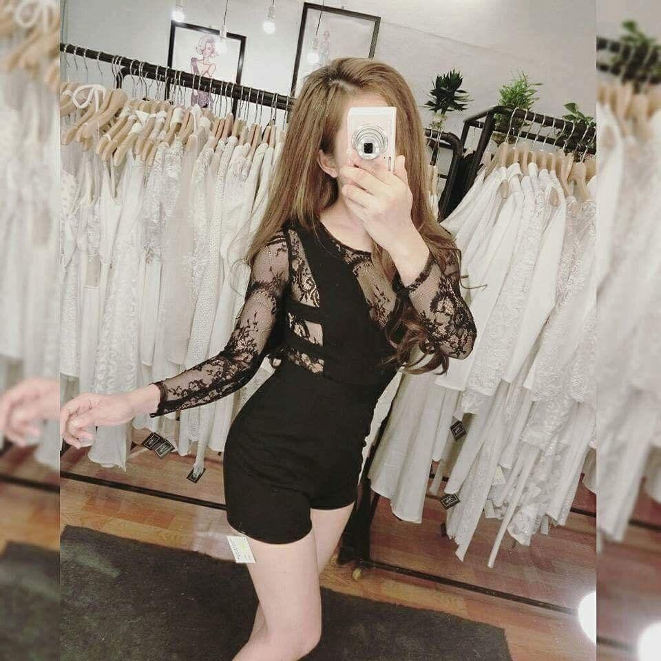 Jump ngắn tay dài ren mi