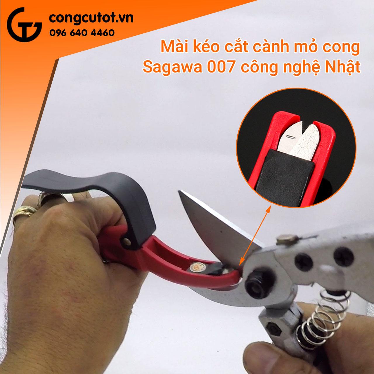 Mài kéo cắt cành mỏ cong Sagawa 007