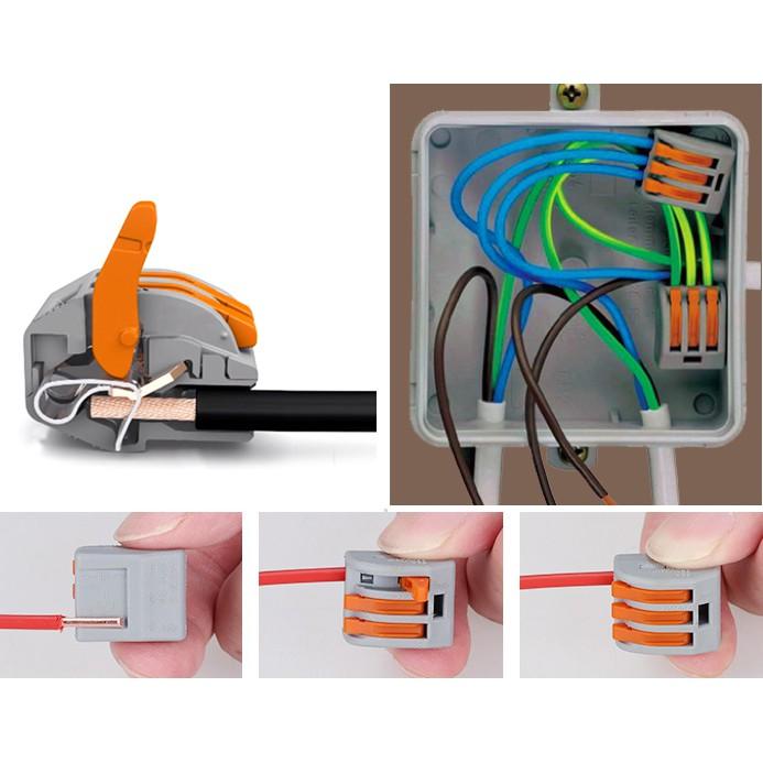 [HCM]Bộ 20 Cút Nối Dây Điện Nhanh KV774 (3 cổng)