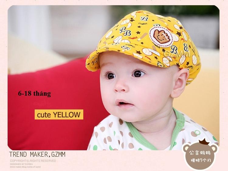 Mũ lưỡi trai cho bé 6-18 tháng