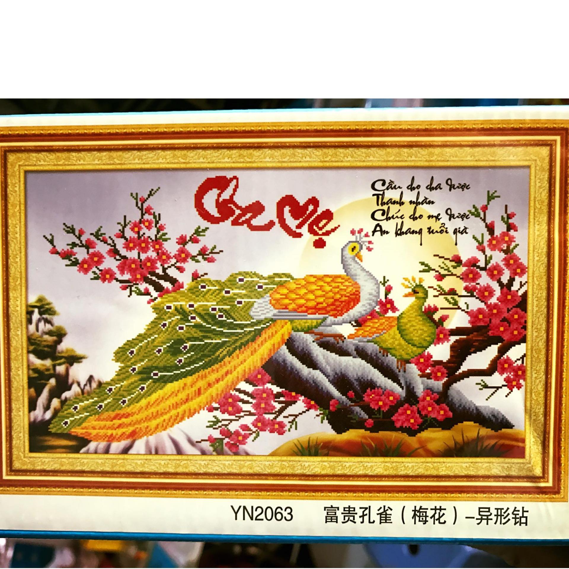 Tranh thêu chữ thập cha mẹ-KÍCH THƯỚC 90X50