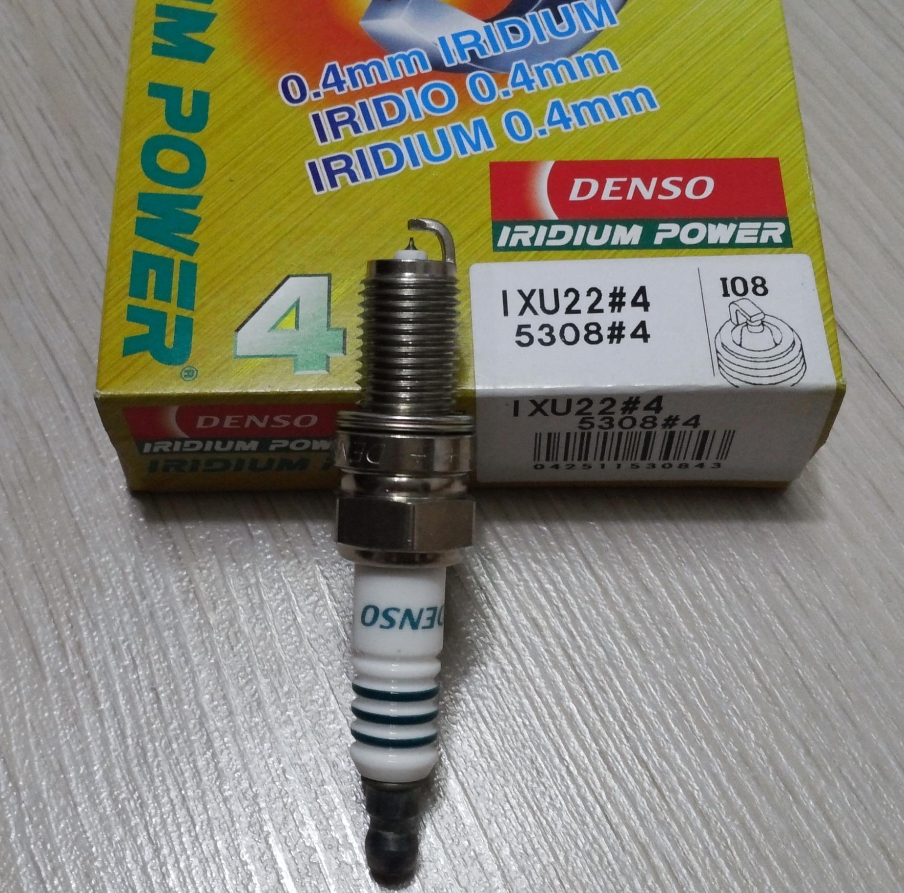 Bộ 4 Bugi DENSO IRIDIUM POWER IXU22  Bugi cho xe Spark - Made in Japan.