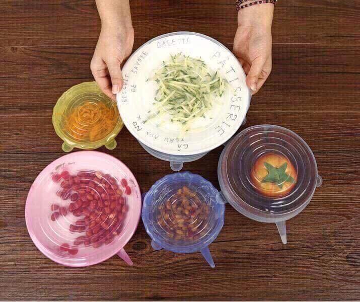 Set 6 nắp sillicon đậy bát