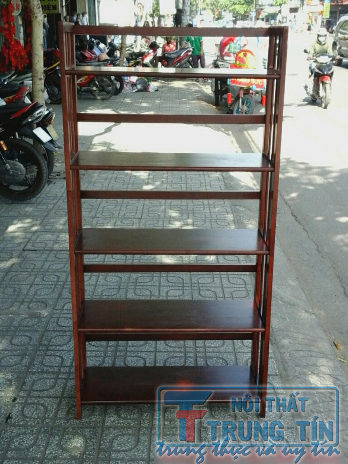 kệ sách 5 tầng gỗ ngang 80 TỰ NHIÊN