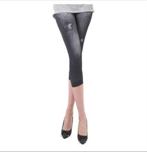 Sỉ 3 Quần Legging lửng giả Jeans thời trang