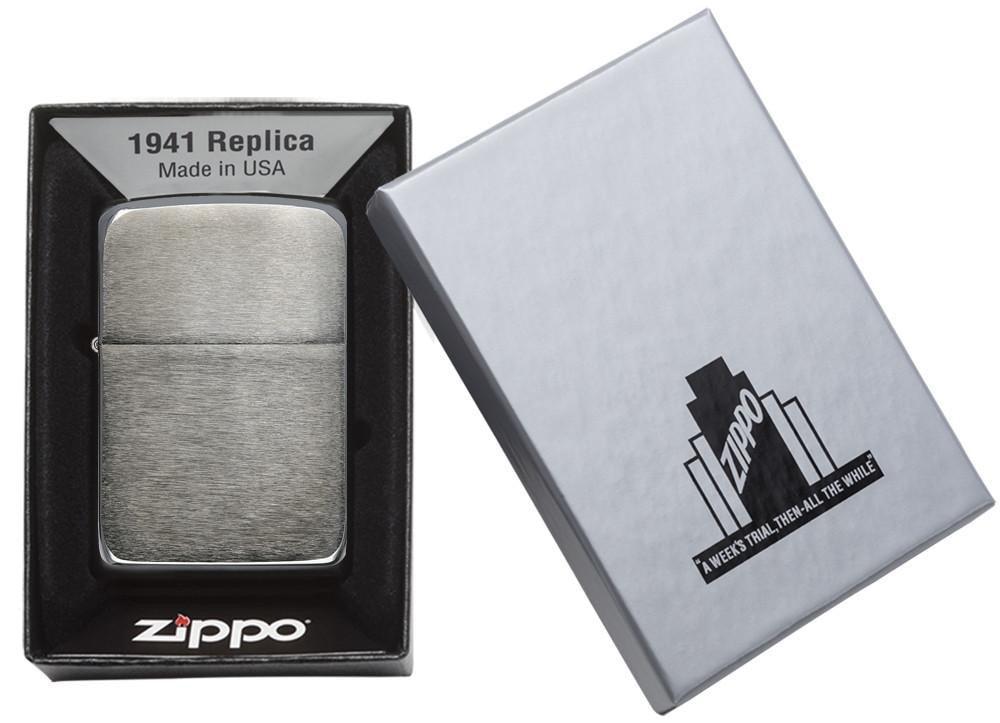 Bật Lửa Zippo Tái Bản Năm 1941 Black Ice (Dark Chrome) 24096