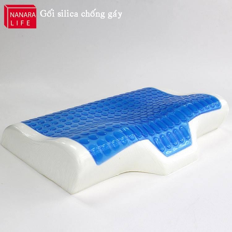 Gối Silica Nanara Life - Nhật Bản chống thoái hóa đỡ gáy 55x41x12cm (Xanh da trời)