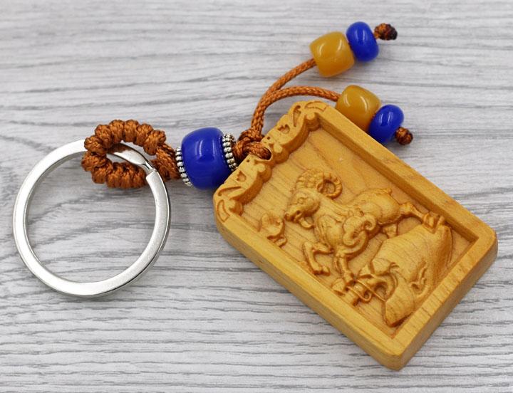 Combo 3 móc khóa tuổi Mùi - gỗ ngọc am