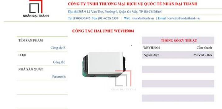 [HCM]Công tắc Panasonic WEVH5004