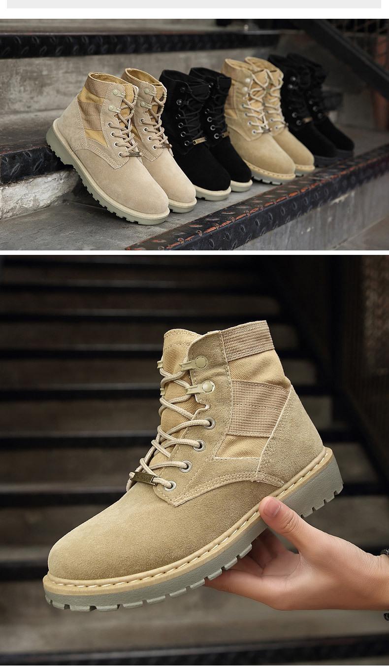 [HCM]Giày boot nam cổ cao da lộn matee 365
