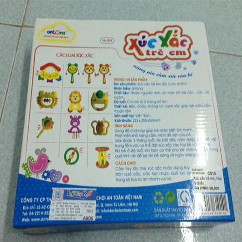 [HCM]Xúc xắc trẻ em Antona hộp 3 chiếc C010