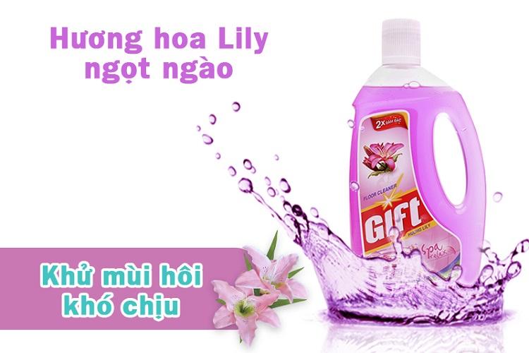 Nước lau sàn Gift hương Lily (chai 1 lít)