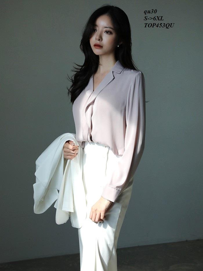 Top453qu áo sơ mi nữ công sở