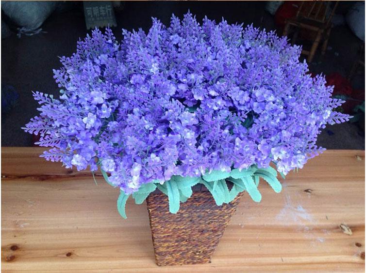 Bó 5 chùm hoa giả hoa nhựa Oải hương - HPMFlowerPlastic