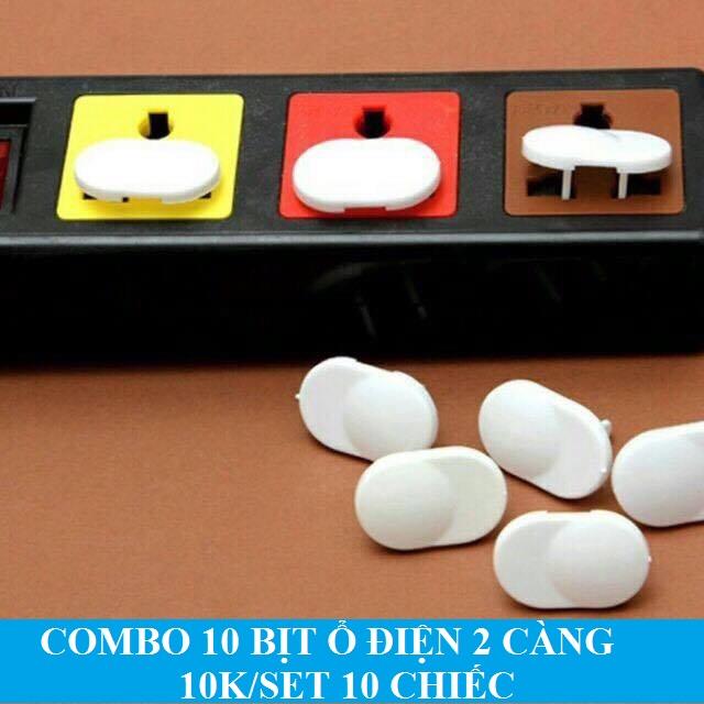 Set 10 chiếc bịt ổ điện 2 chân an toàn cho bé
