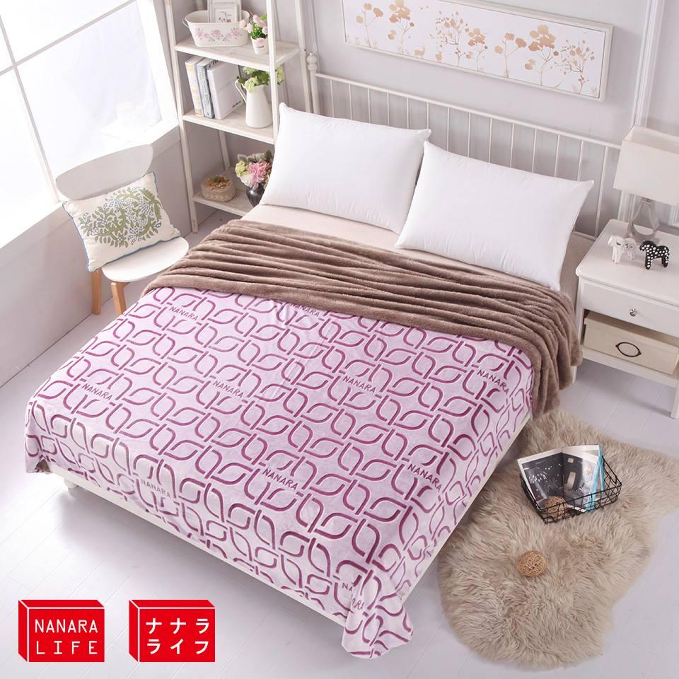 Chăn lông cừu gốm NANA Nanara Life Nhật bản 200x230cm(Tím quỳ P1)