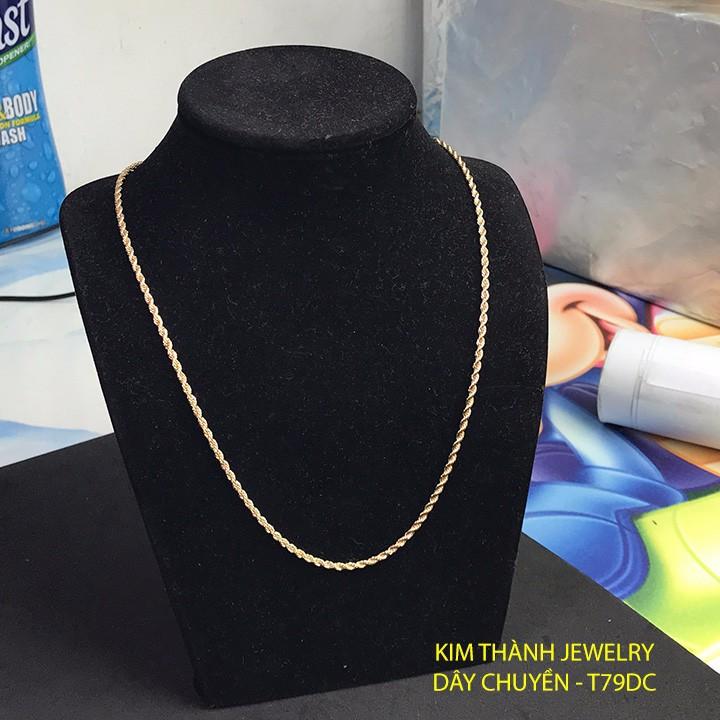 DÂY CHUYỀN NAM XOẮN SỢI MỀM TITAN MẠ VÀNG 24K ĐẲNG CẤP