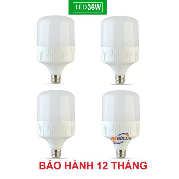 Bộ 4 Bóng đèn Led trụ 36W Trắng - Loại 1- LED SHOP