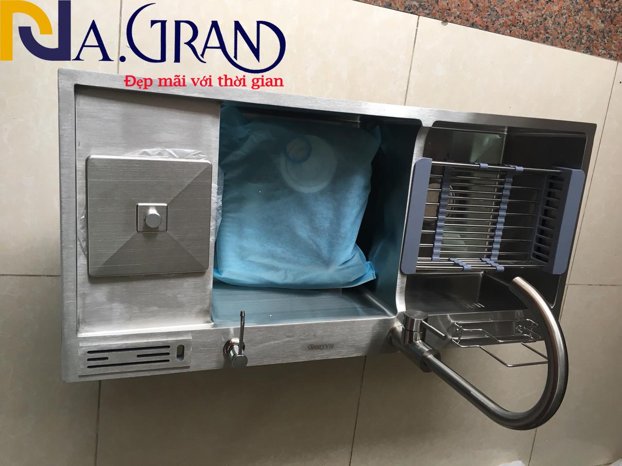 Chậu Rửa Chén Bát INOX 304 Cao Cấp N3 10048 NA.GRAND Tặng Rổ Đa Năng và Bộ Xả Chậu