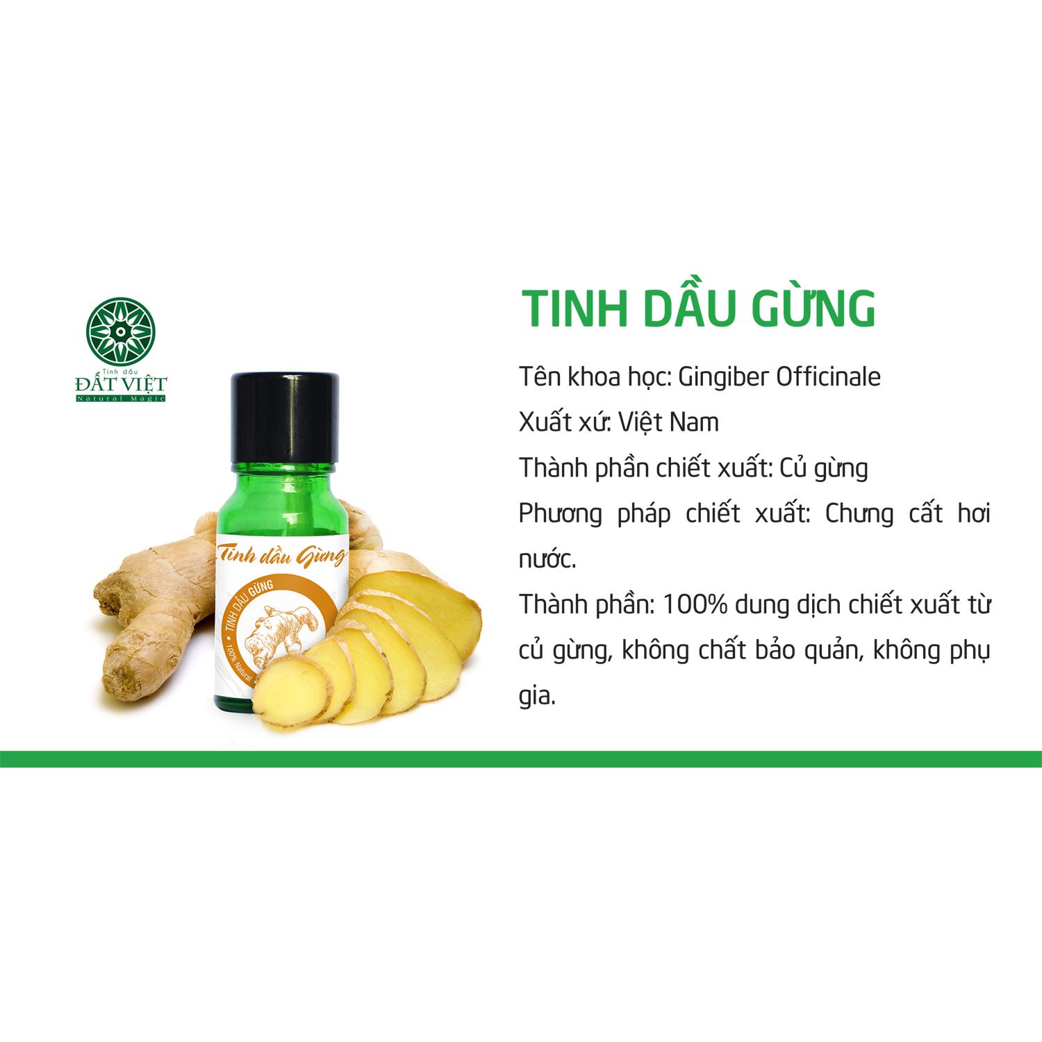[HCM]Tinh Dầu Gừng Đất Việt (10ml)