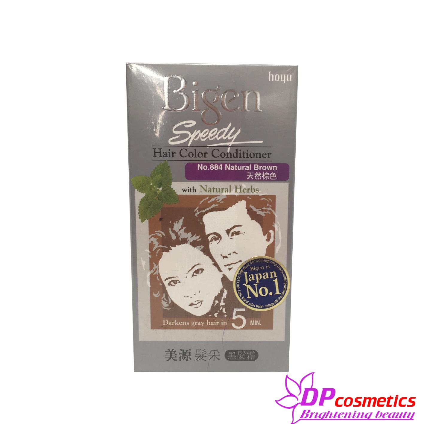 [HCM]Nhuộm Tóc Bigen Speedy Phủ Bạc  # 884 Natural Brown (Nâu nhạt)