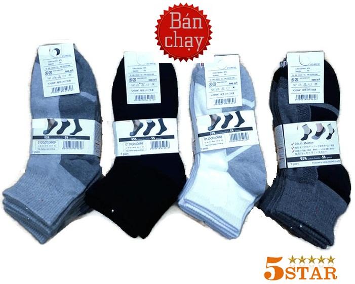 Bộ 5 đôi tất vớ nam cổ cao UNI (Loại 1)