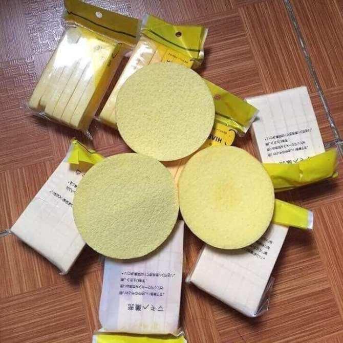 Combo 2 túi Bông mút bọt biển rửa mặt dạng nén (24 miếng)
