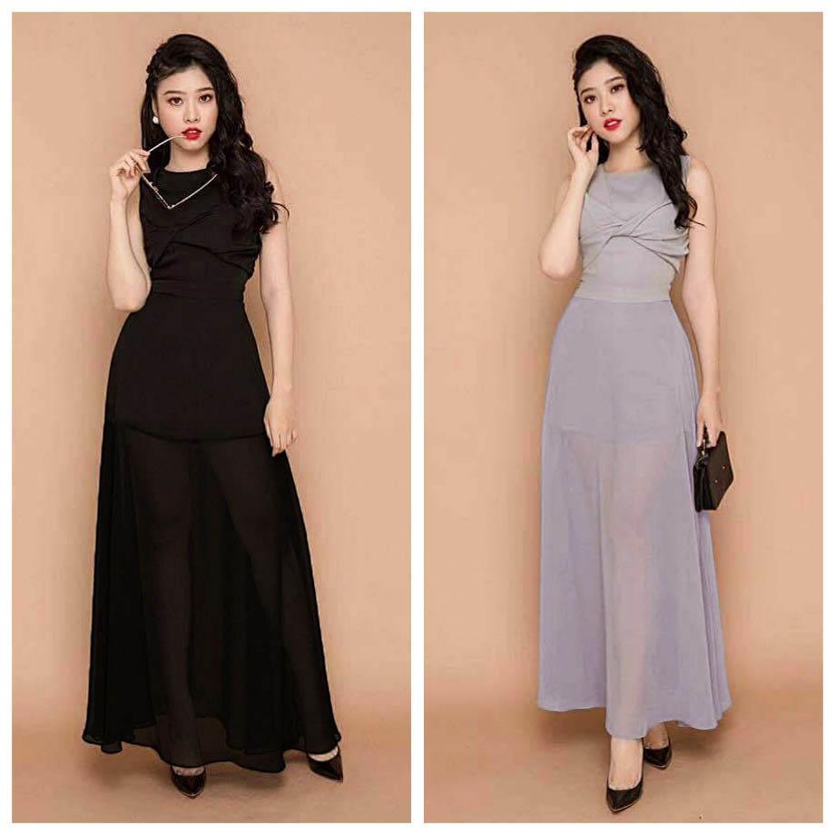Đầm Maxi Xoán Nơ Ngực