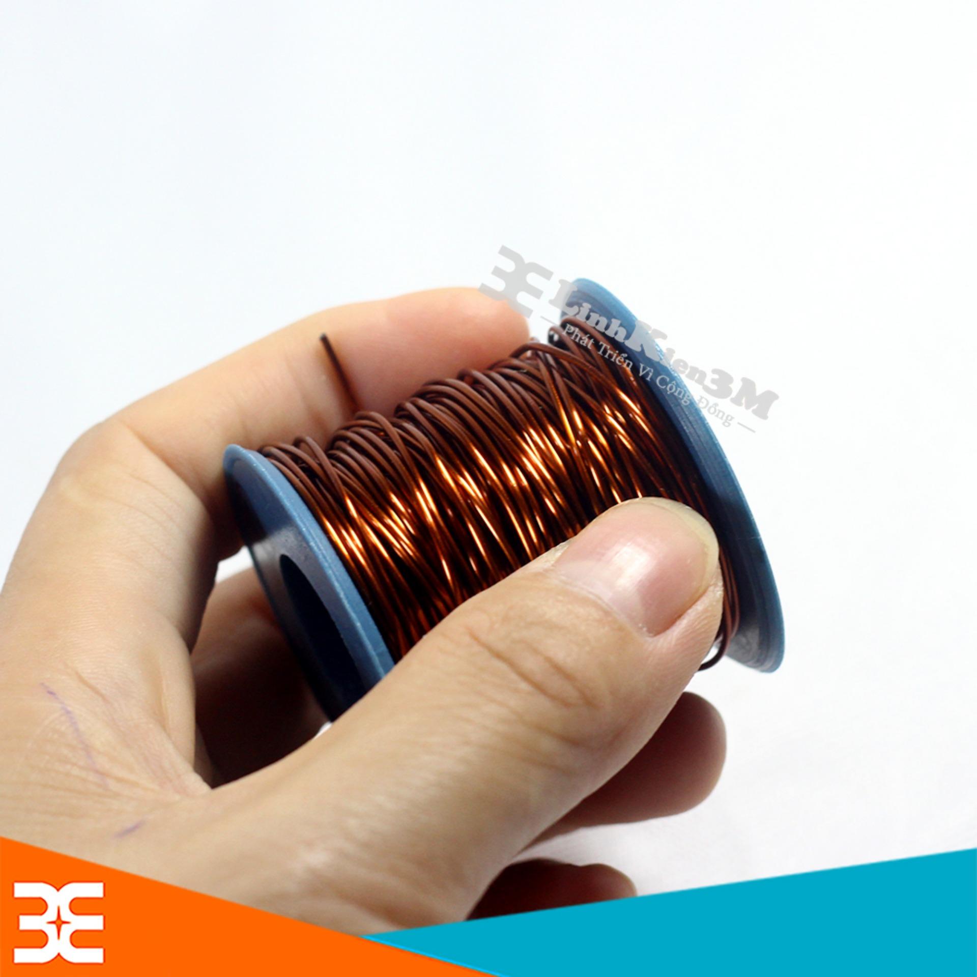 Cuộn 100g Dây Đồng Bọc Cách Điện 0.8mm