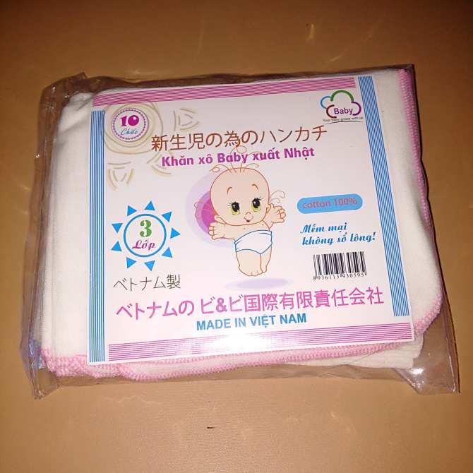 Combo 3 bịch khăn sữa 3 lớp xuất nhật 30 chiếc