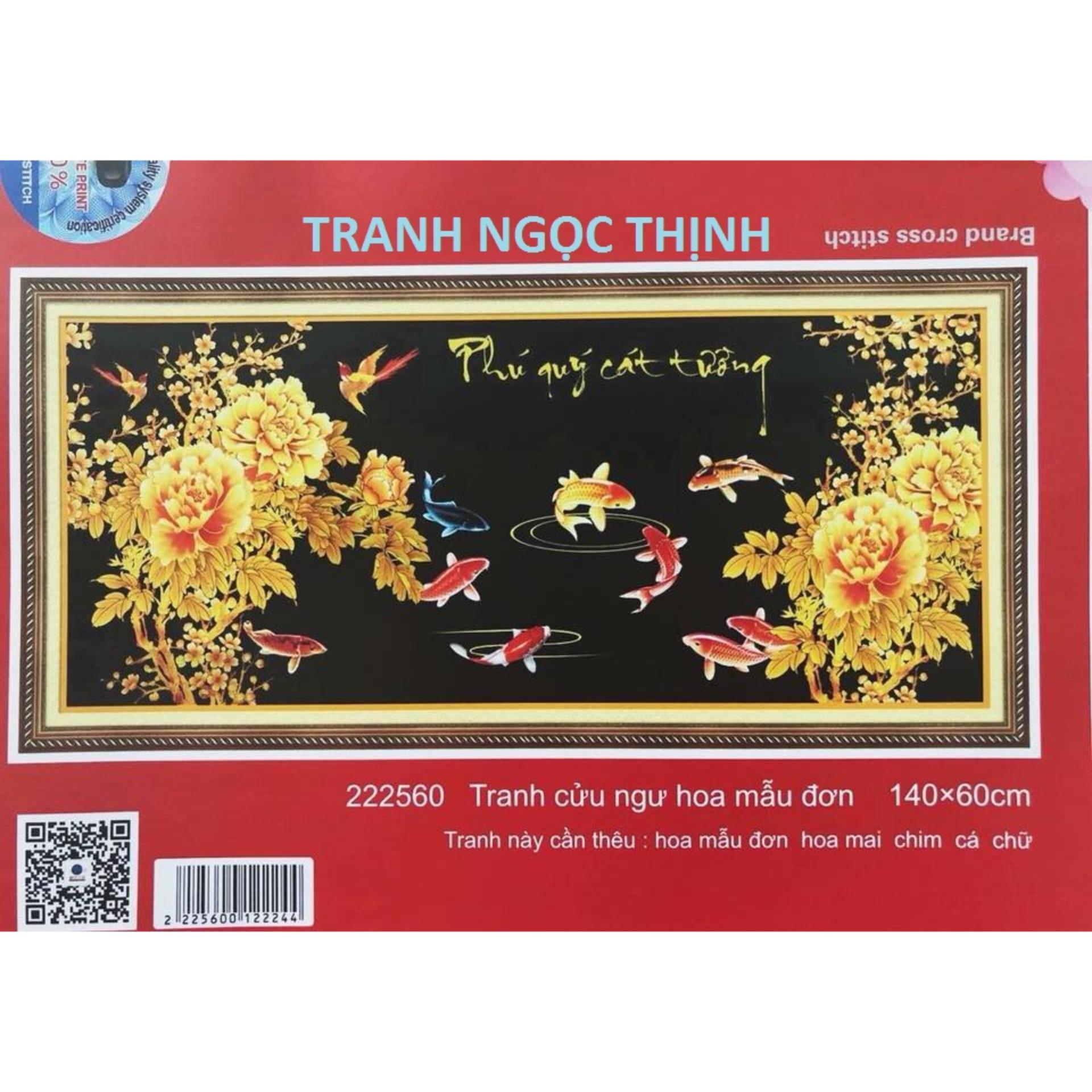 Tranh thêu chữ thập phú quý cát tường DLH-222560-Ngọc Thịnh