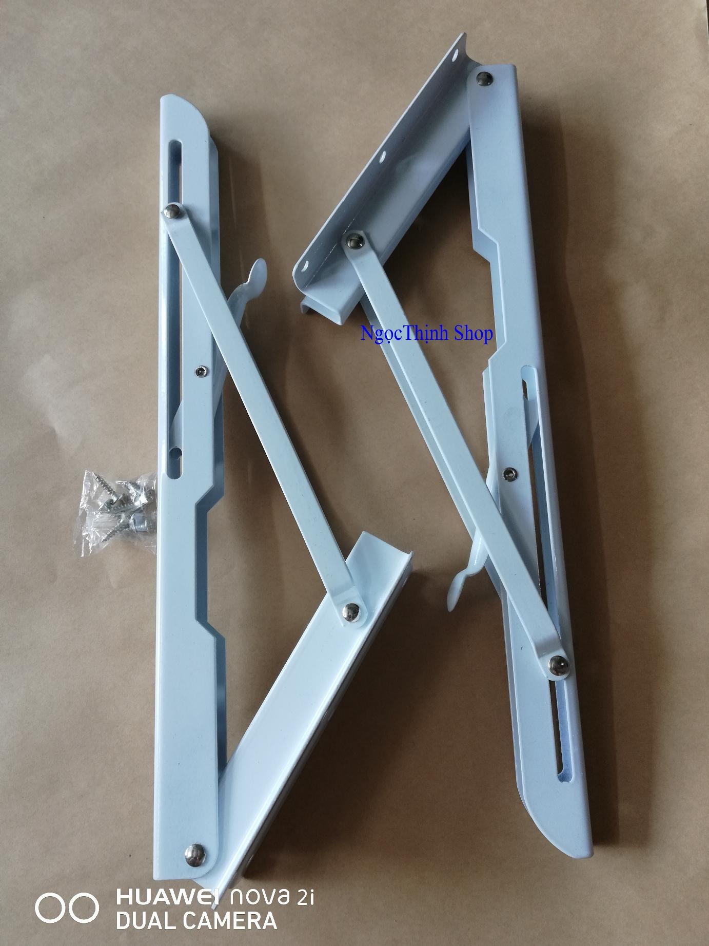 Bộ bản lề gấp treo tường A2 35cm_ke gấp tường_Hàng nhập