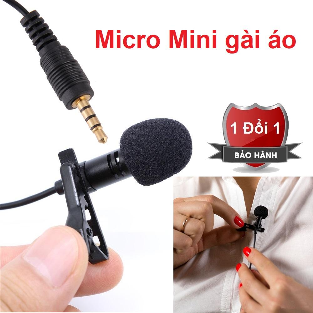 Microphone gài áo cao cấp - Micro ghi âm cho điện thoại