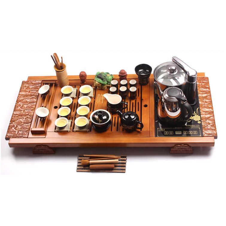 Bàn trà KungFu điện 30 món phiên bản Ấm Tử Sa, đẳng cấp thưởng trà