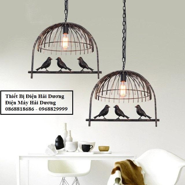 Đèn thả trần lồng chim TN215 (đen) - Chưa Bao Gồm Bóng