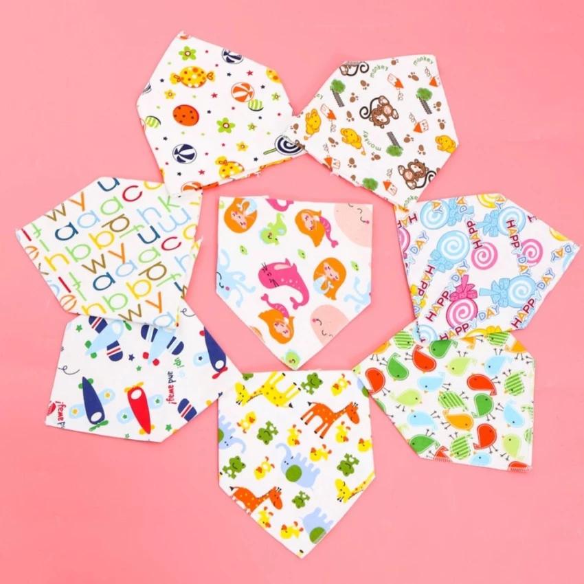 Bộ 3 khăn yếm cotton giữ ấm cho bé gái (giao hình ngẫu nhiên của bé gái)