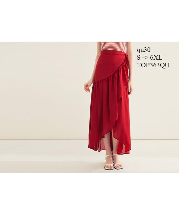 SKIRT363QU CHÂN VÁY VOAN MAXI TÀ XÉO