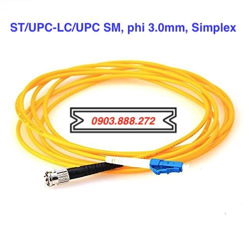Dây nhảy quang Singlemode ST/UPC-LC/UPC phi 3.0mm Simplex - Chiều dài theo yêu cầu