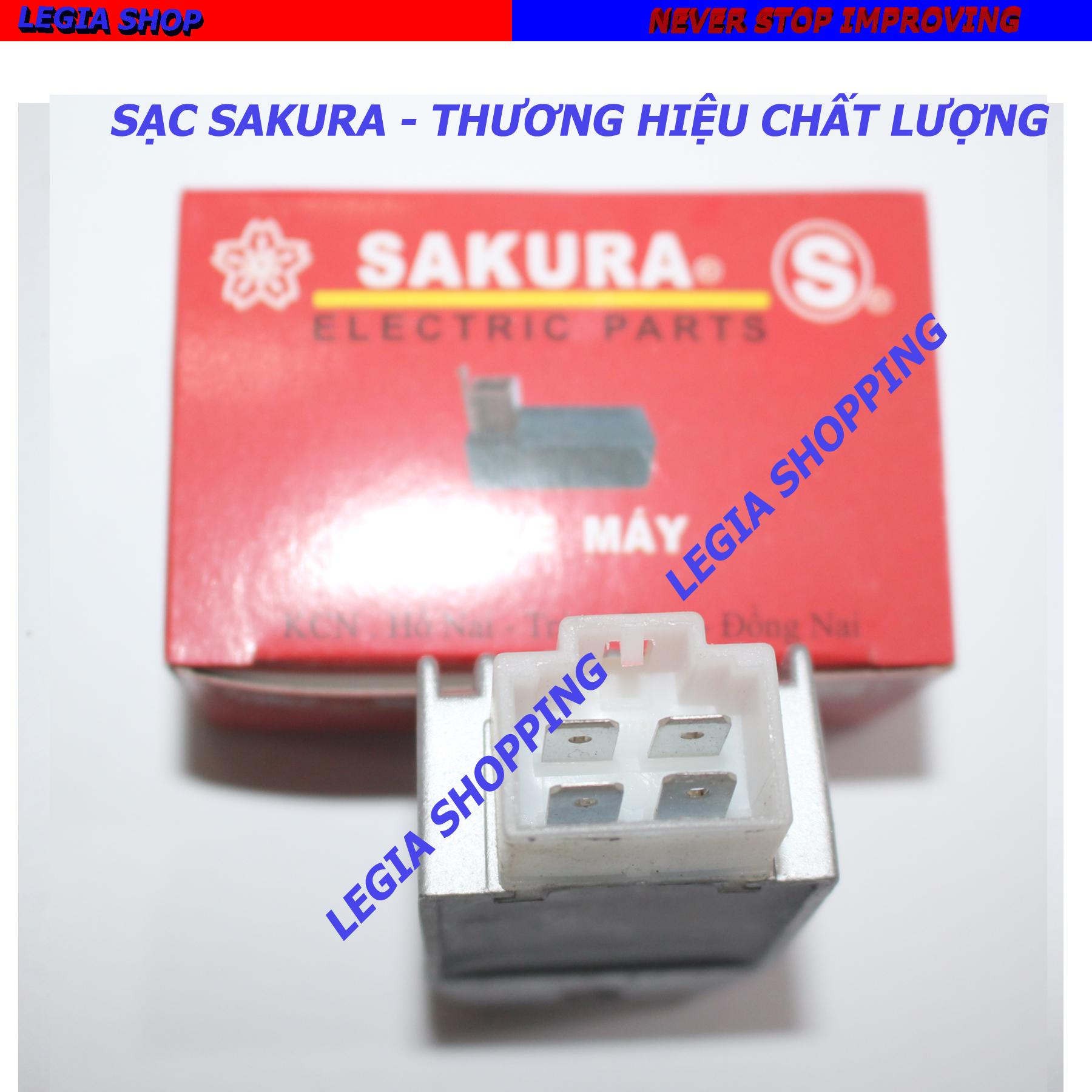 Cục Sạc - Ổn Áp Xe Dream - Wave 4 Chân hiệu Sakura - Đài Loan