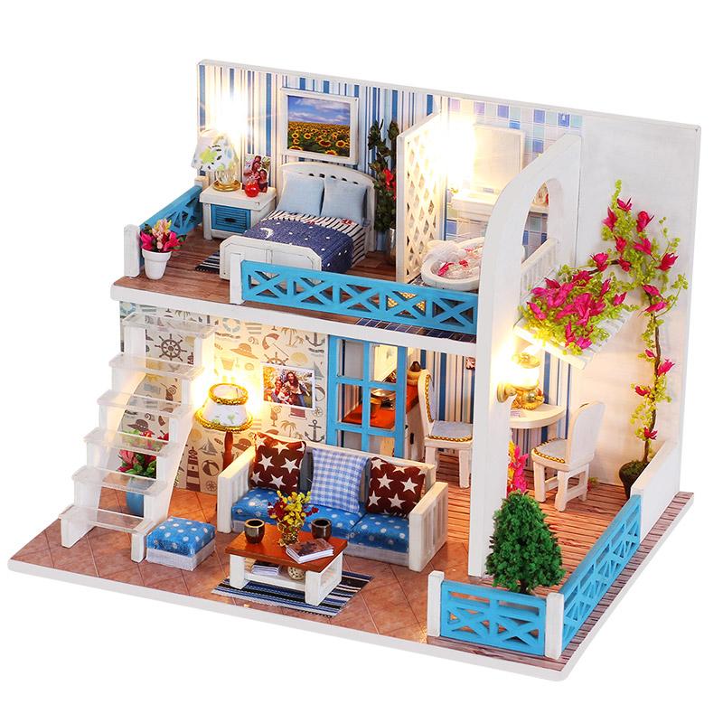 Nhà Búp Bê Barbie bằng gỗ lắp ráp Home Of Helen ( Tặng Mica) Quà tặng sinh nhật, đồ chơi cho bé