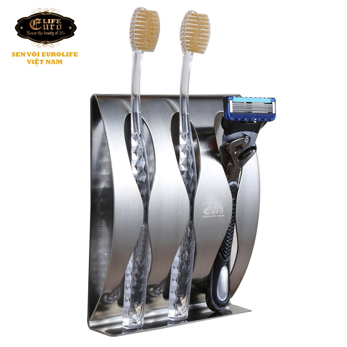 Kệ để bàn chải đánh răng, dao cạo râu Inox 304 Eurolife EL-TR1