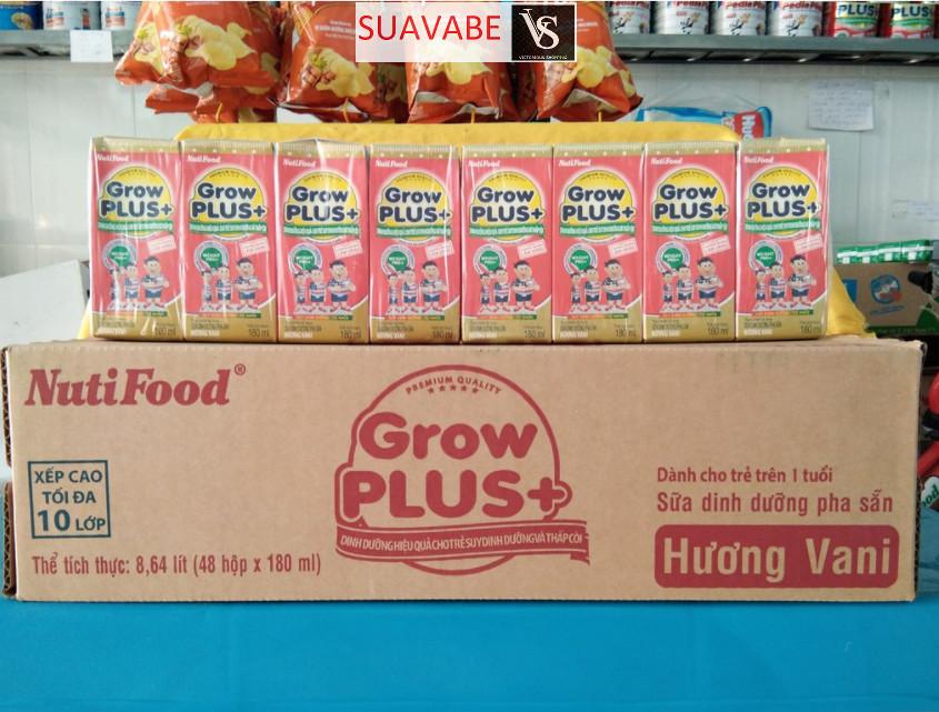 Sữa bột pha sẵn Nutifood Grow Plus đỏ 180ml (thùng 48 hộp)