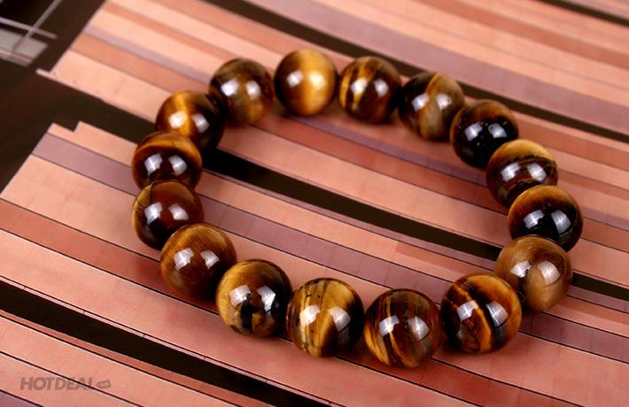 Vòng Đá mắt hổ Phong Thủy Mệnh Thổ - Bình an và may mắn