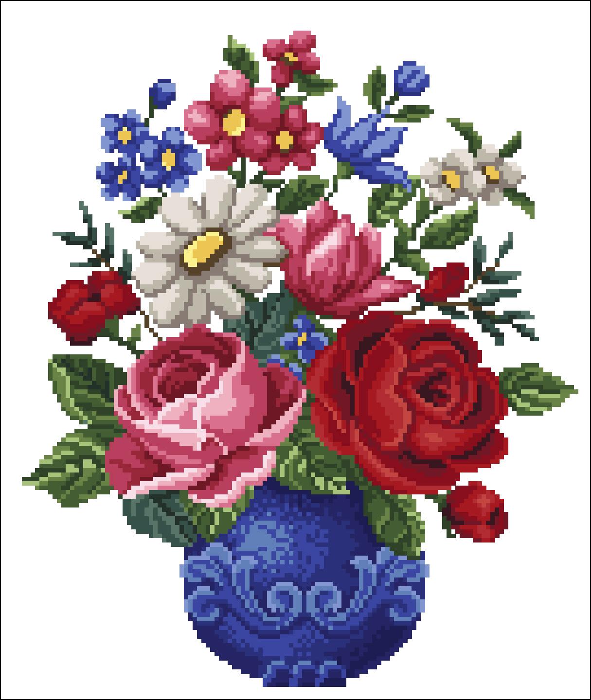 Tranh Thêu Chữ Thập Flowers 2