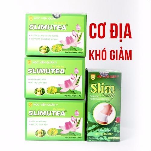 Liệu trình giảm cân 3 trà Slimutea và 1 Slim body Học viện quân y