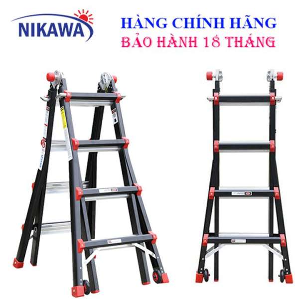 Thang nhôm gấp trượt Nikawa Nhật Bản NKB44 - 4,3m Tải trọng 250kg