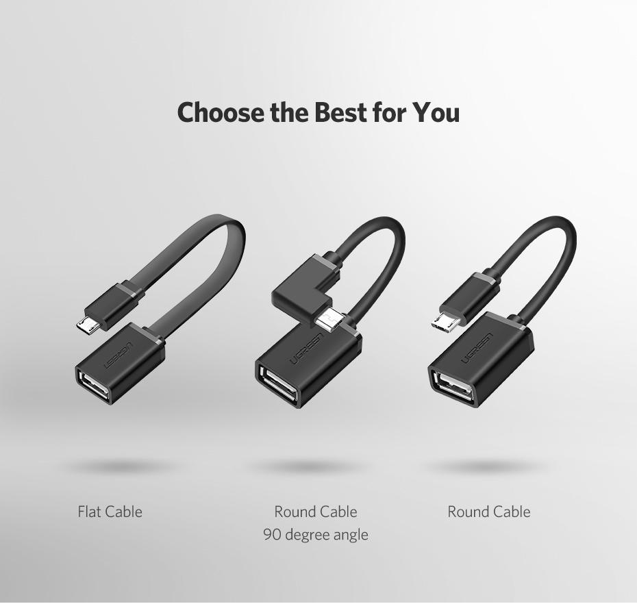Dây cáp Micro USB OTG dẹt chinh hãng Ugreen 10821