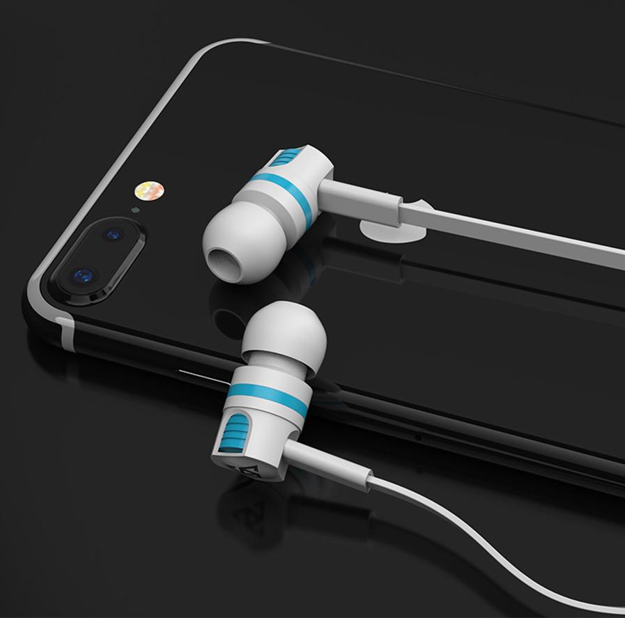 Earphone Langsdom JM26 Super Bass (White/Blue)