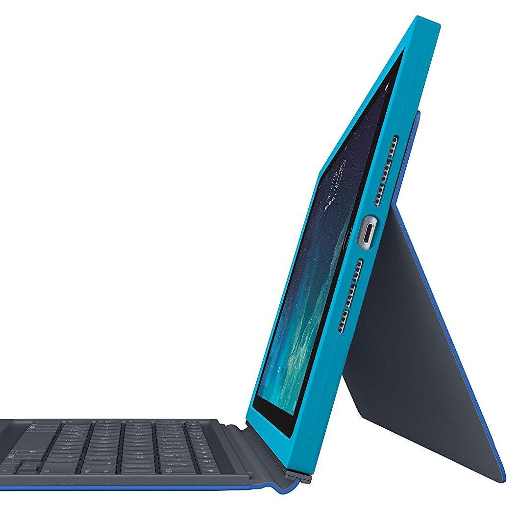 Bàn Phím iPad Air 2 Hiệu Logitech BLOK Bluetooth Kiêm Bao Da Full Box (Bảo vệ ipad an toàn khi rơi từ độ cao 1.8m)